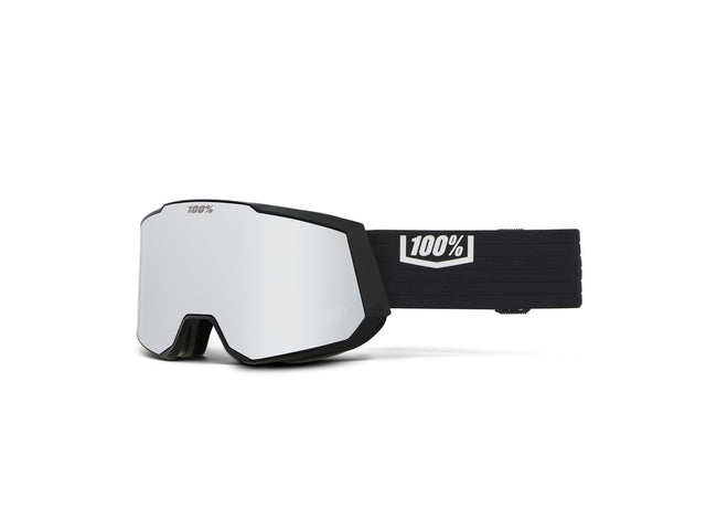 100% SNOWCRAFT XL HiPER snow goggle,Esntl Black- Silver ML Mirror - HiPER Grey-Blue w/Silver ML Mi