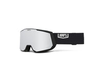 100% SNOWCRAFT XL HiPER snow goggle, Esntl Black- Silver ML Mirror - HiPER Grey-Blue w/Silver ML Mi