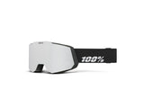 100% SNOWCRAFT HiPER snow goggle, Esntl Black - Silver ML Mirror - HiPER Grey-Blue w/Silver ML Mi