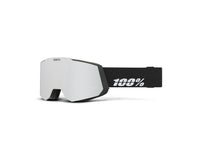 100% SNOWCRAFT HiPER occhiali da neve, Esntl Black - Silver ML Mirror - HiPER Grey-Blue w/Silver ML Mi