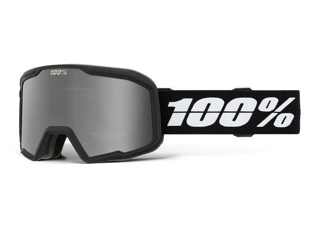 100% VALNOR snow goggle, Black - Mirror Silver Lens