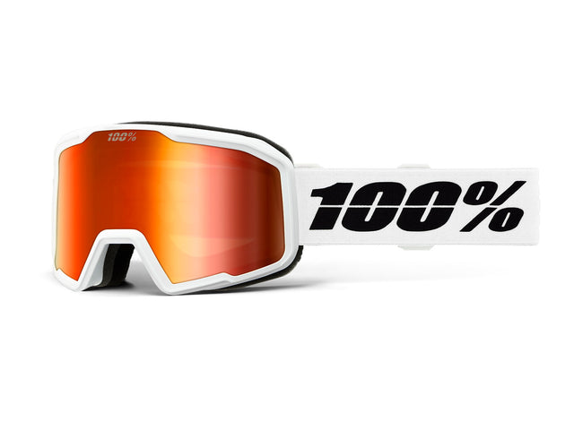 100% VALNOR snow goggle, White - Mirror Red Lens