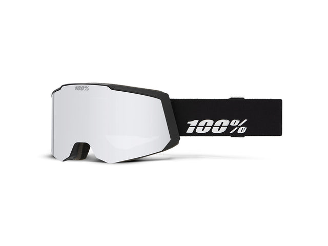 100% SNOWCRAFT S HiPER snow goggle,Black/Silver - Mirror Silver