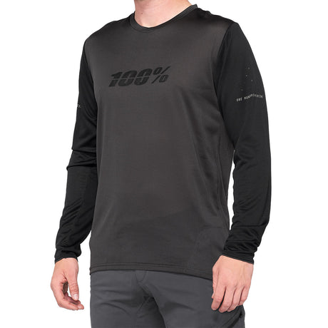 Ridecamp Langarm Jersey Schwarz/Grau