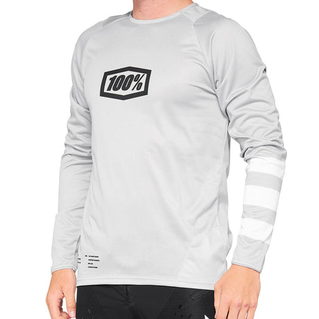 R-Core Youth Jersey - Kids Langarm Trikot - Vapor/White - Grau/Weiß