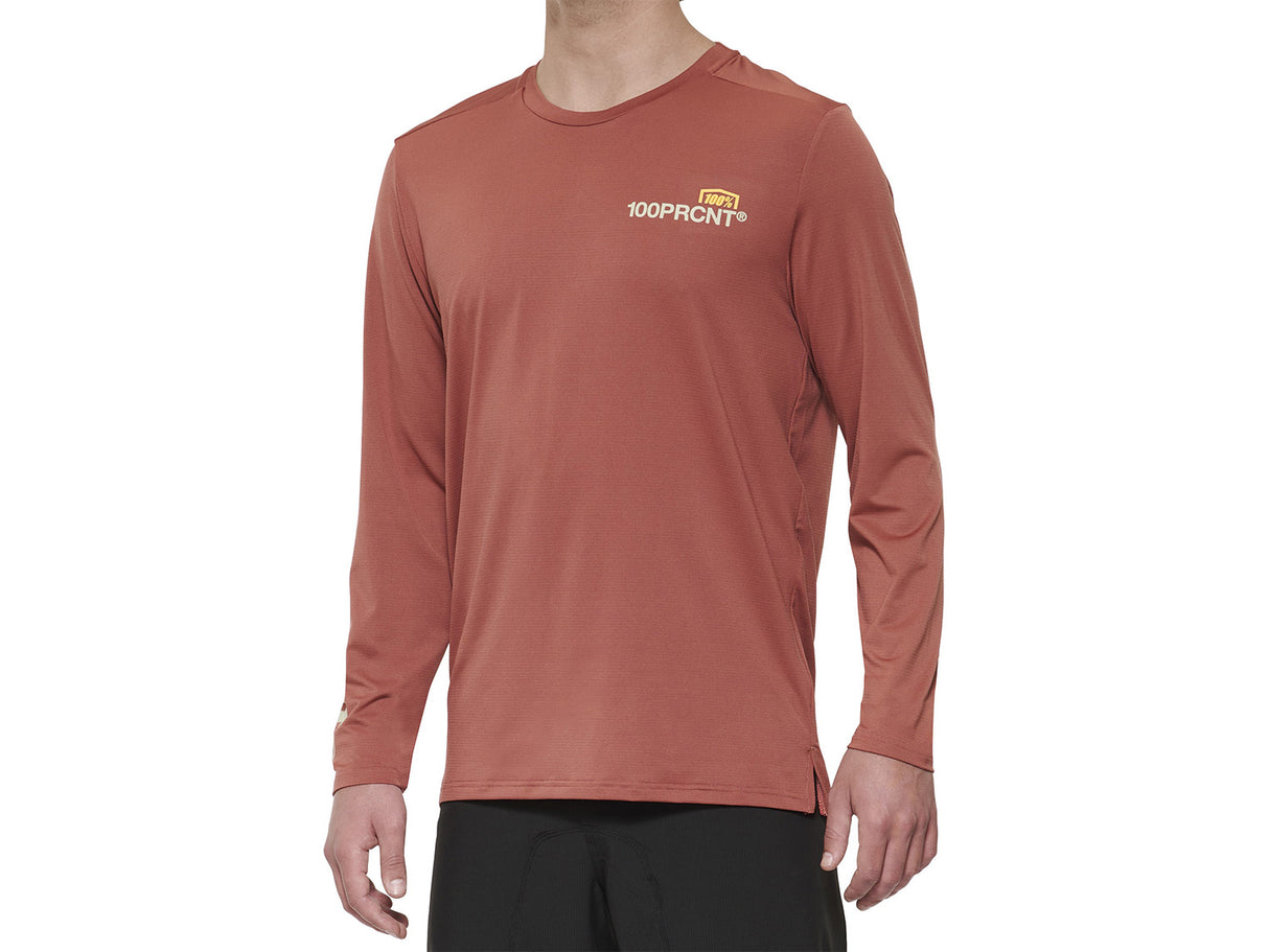 100% Airmatic Long Sleeve Jersey - Cardinal