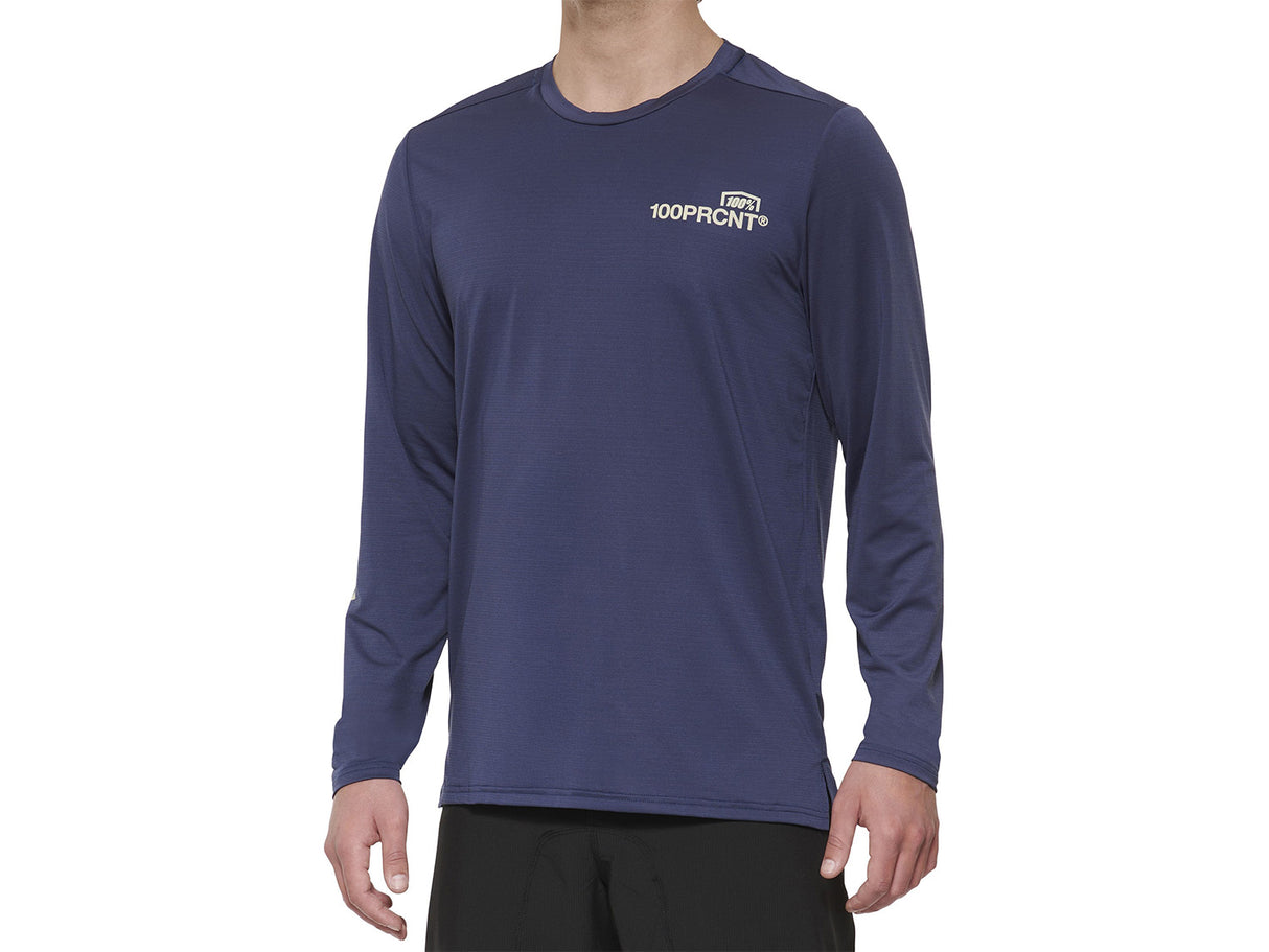 100% Airmatic Long Sleeve Jersey - Indigo