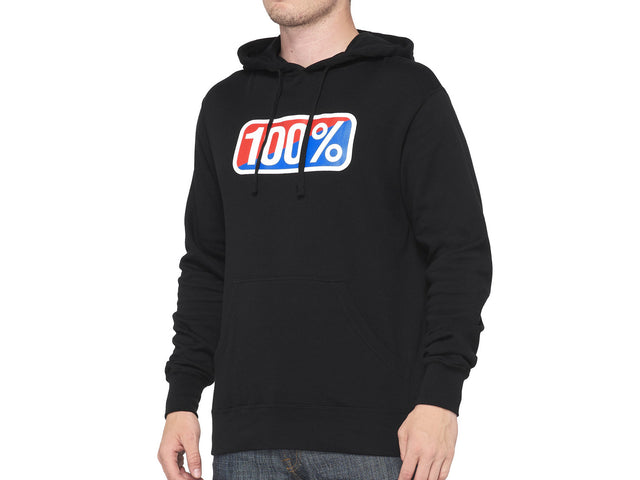 100% Classic Pullover Hoodie - black