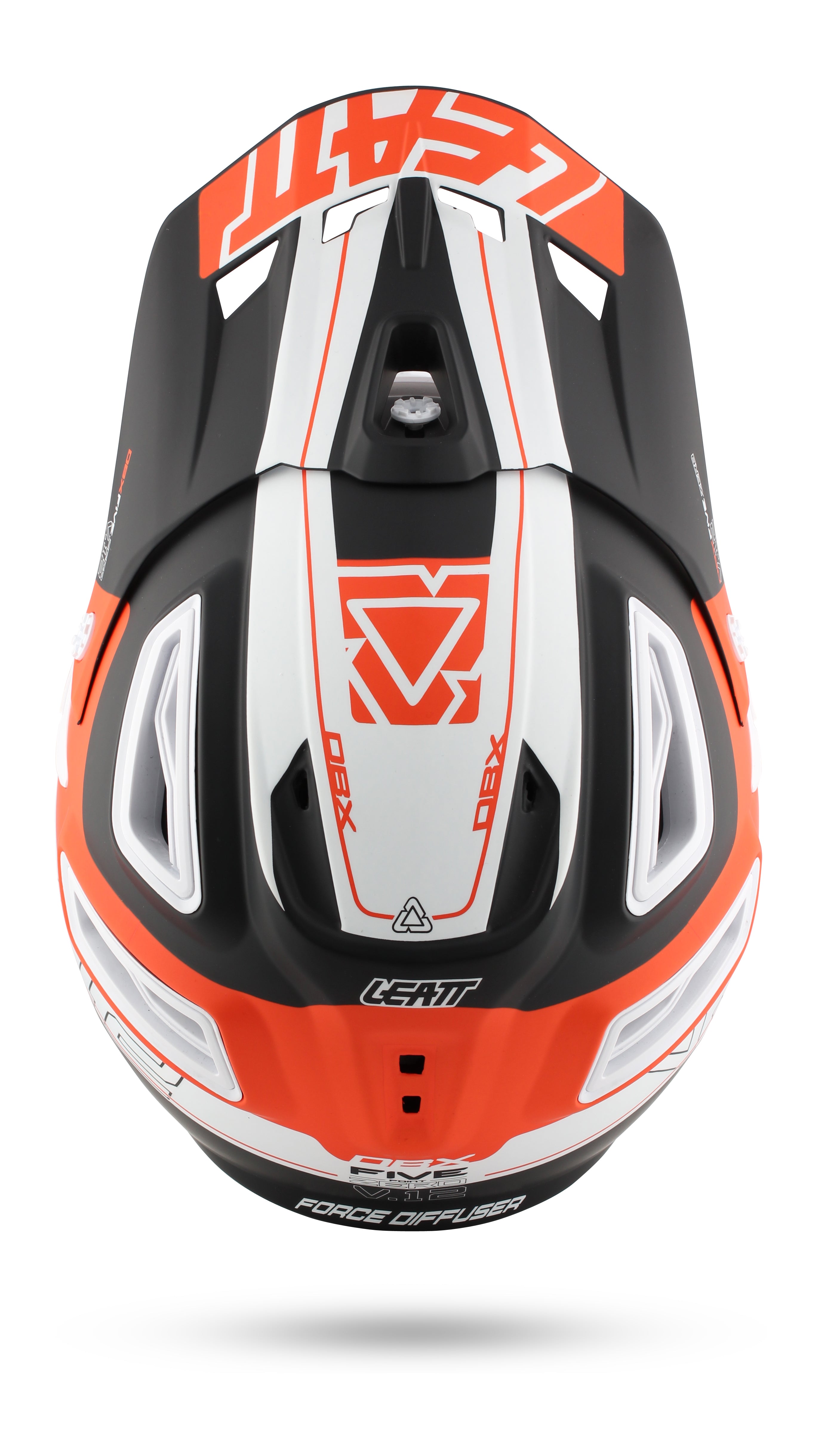 Leatt DBX 5.0 Composite Fullface Fahrradhelm - Schwarz/Weiß/Orange