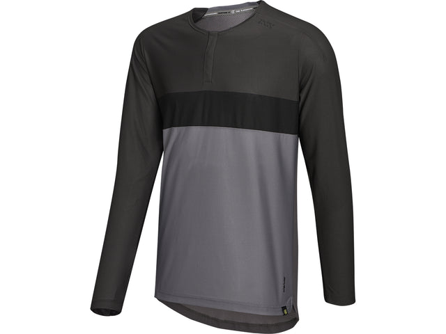 Flow XTG Long Sleeve Henley - Graphite-Black