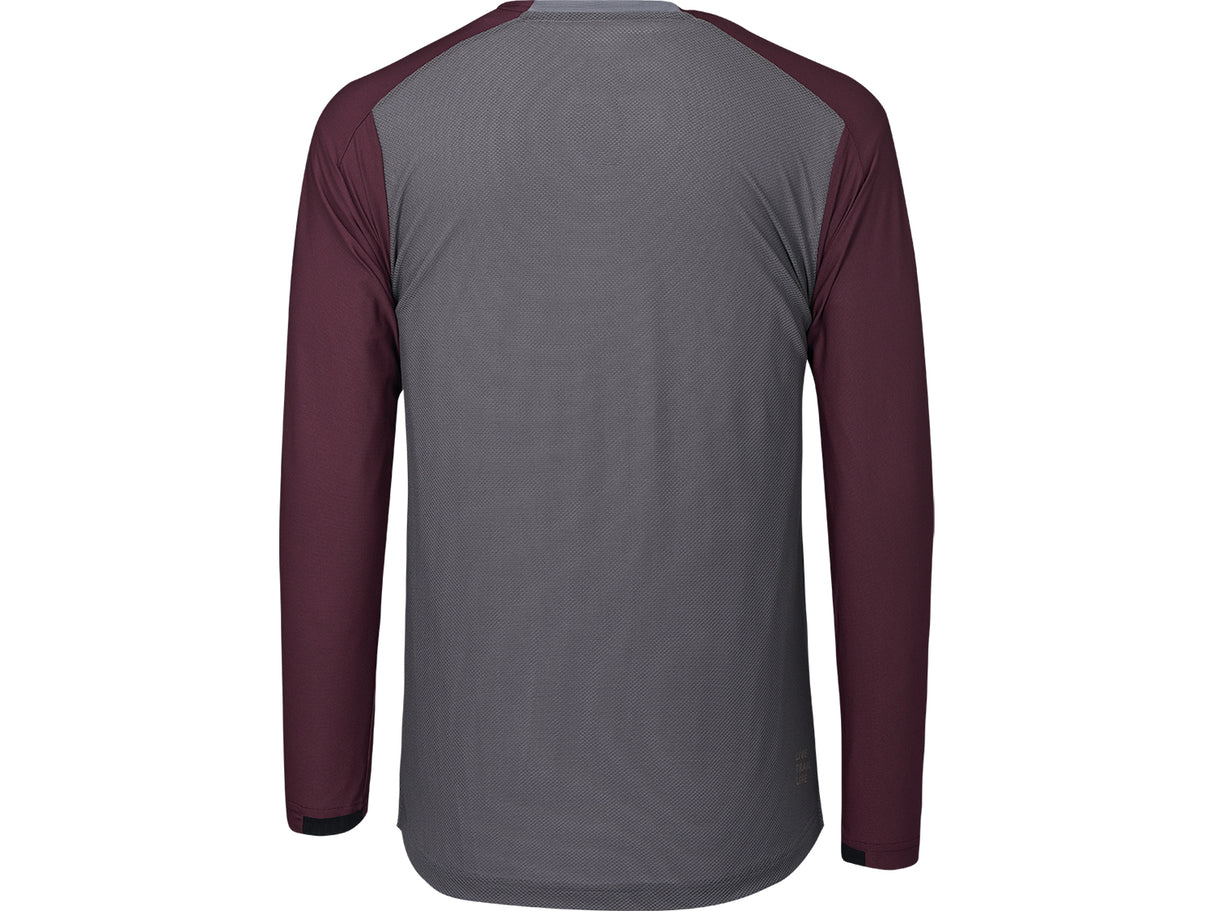 Flow XTG Long Sleeve Henley - Graphite/Raisin
