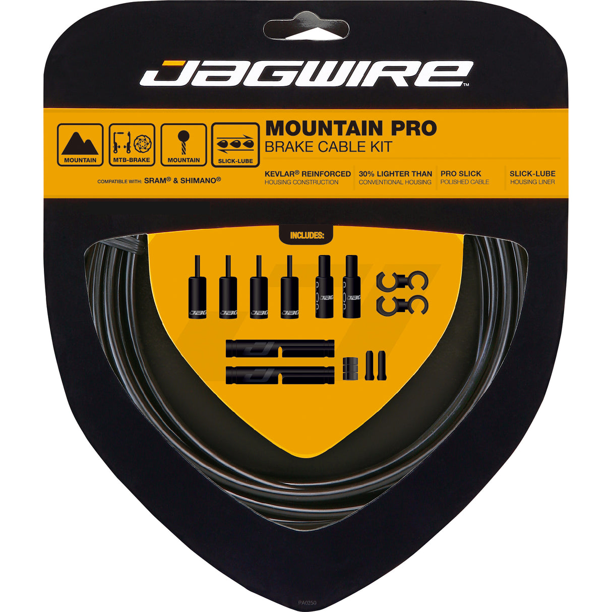 Bremszugset Mountain Pro - schwarz