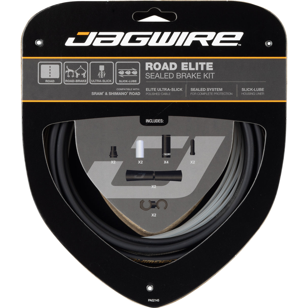 Bremszugset Road Elite Sealed - stealth schwarz