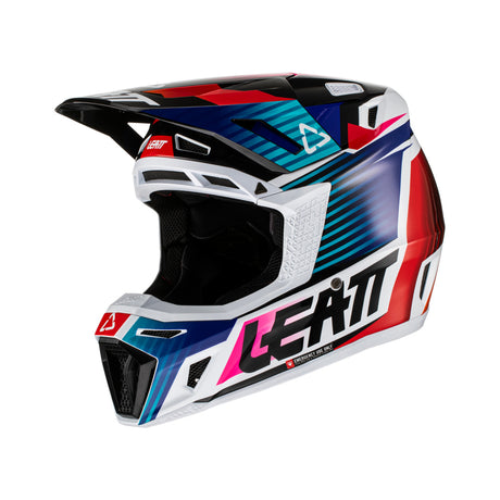 Helm inkl. Brille 8.5 V22 Aqua/Royal blau-weiss-schwarz