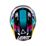 Helm inkl. Brille 8.5 V22 Aqua/Royal türkis-weiss-gelb