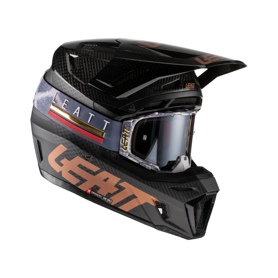 mountainbike helm mit brille Helmet incl. goggles 9.5 V22 carbon black