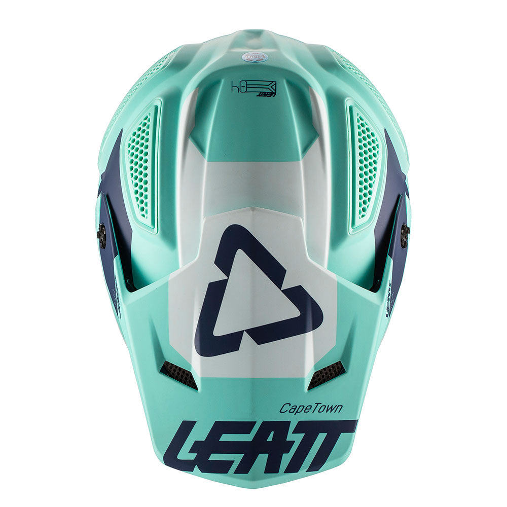 Motocrosshelm GPX 5.5 Composite - grün-blau-weiss