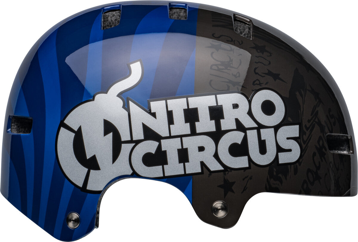 LOCAL Fahrradhelm - gloss navy/sliver nitro