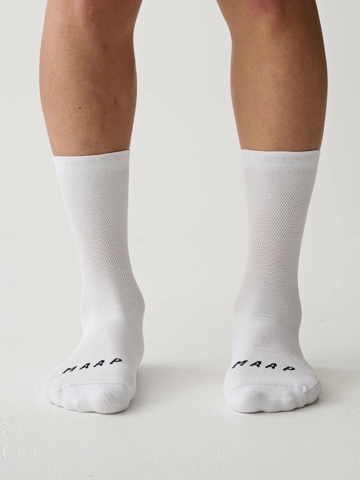 Long Division Mono Sock - white