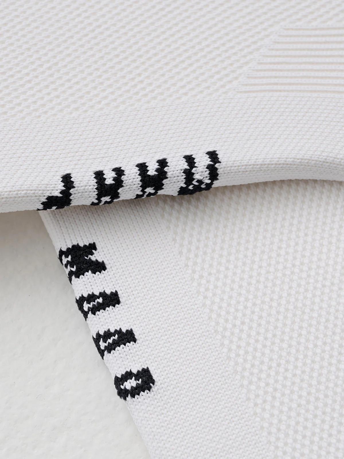 Long Division Mono Sock - white