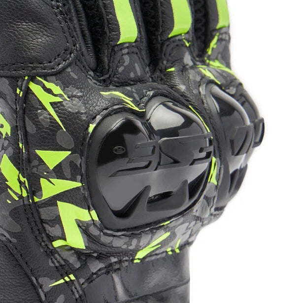 MIG 3 Unisex Lederhandschuhe - Black/Anthracite/Yellow-Fluo
