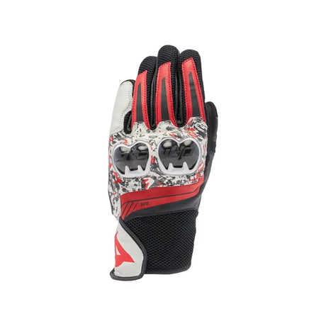 MIG 3 Unisex Lederhandschuhe - Black/Red Spray/White