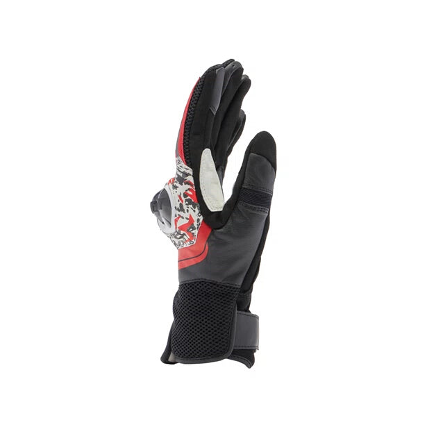 MIG 3 Unisex Lederhandschuhe - Black/Red Spray/White