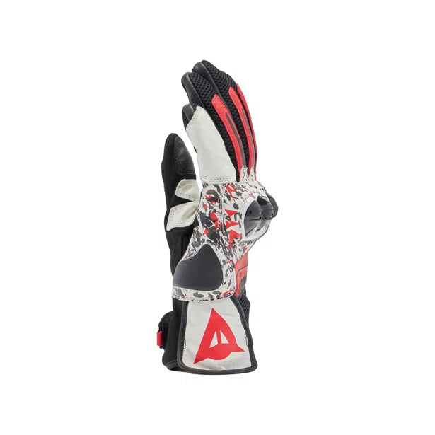 MIG 3 Unisex Lederhandschuhe - Black/Red Spray/White