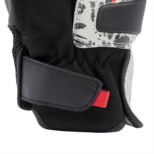 MIG 3 Unisex Lederhandschuhe - Black/Red Spray/White