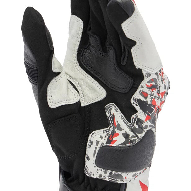 MIG 3 Unisex Lederhandschuhe - Black/Red Spray/White