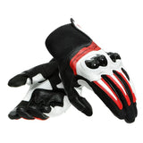 MIG 3 Unisex Lederhandschuhe - Black/White/Lava-Red