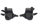 MTB Thumb-tap Schalthebel-Set Pair Shimano 3x7 speed - black