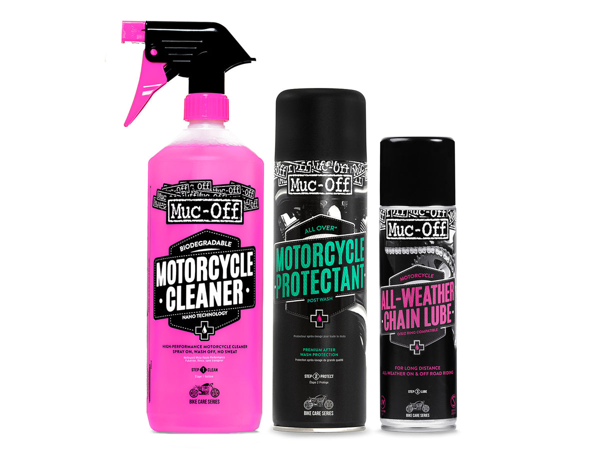 Muc Off Motorcycle Clean, Protect & Lube Kit (DE) (8) - black