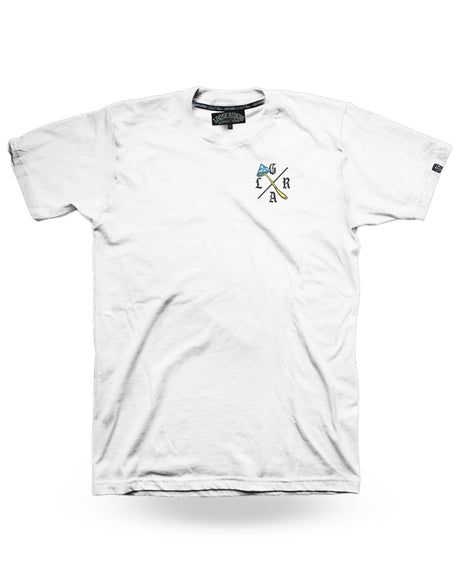Mens T-Shirts - Shroom Skull White