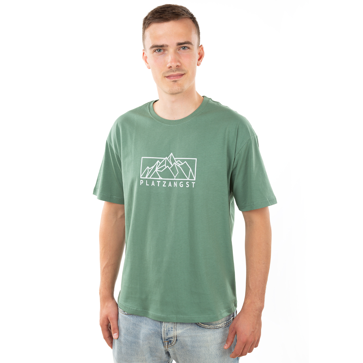 T-Shirt Mountain Logo Grün