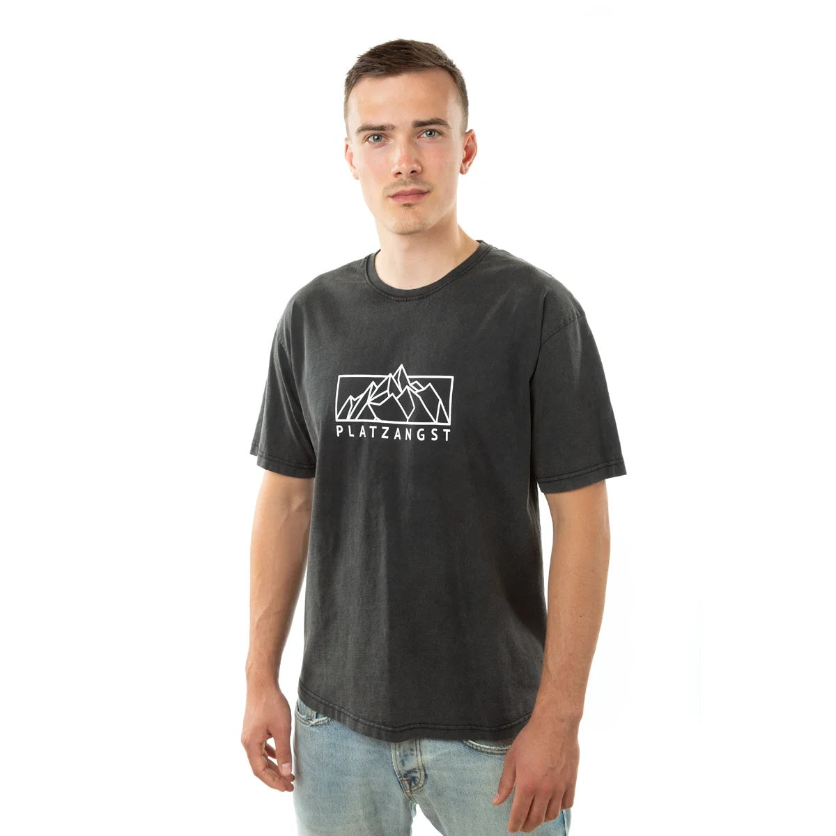 T-Shirt Mountain Logo Schwarz
