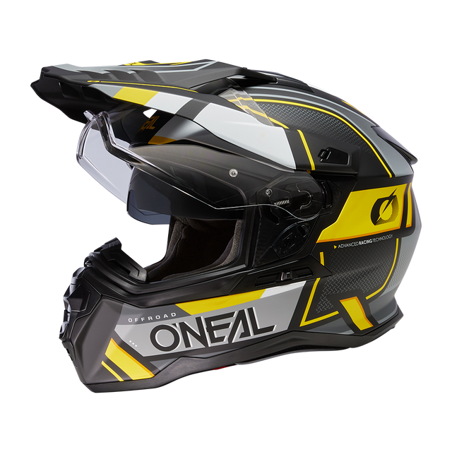 D-SRS Helm SQUARE black/gray/neon yellow