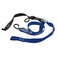 DE LUXE Soft Hook Tie Downs LOGO blue (2pcs) 