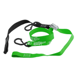 DE LUXE Soft Hook Tie Downs LOGO green (2pcs)