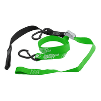DE LUXE Soft Hook Tie Downs LOGO green (2pcs)