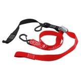 DE LUXE Soft Hook Tie Downs LOGO red (2pcs)