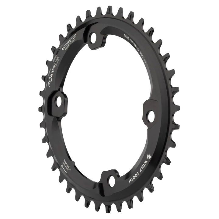 Shimano GRX PowerTrac Kettenblatt, 110 BCD Asymmetric Drop Stop B - black