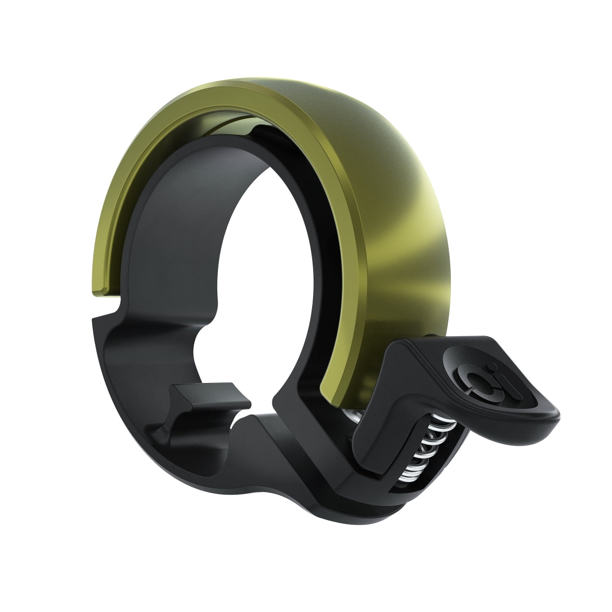 Oi Classic Fahrradklingel - Schwarz/Olive - Large, 23.8 - 31.8mm