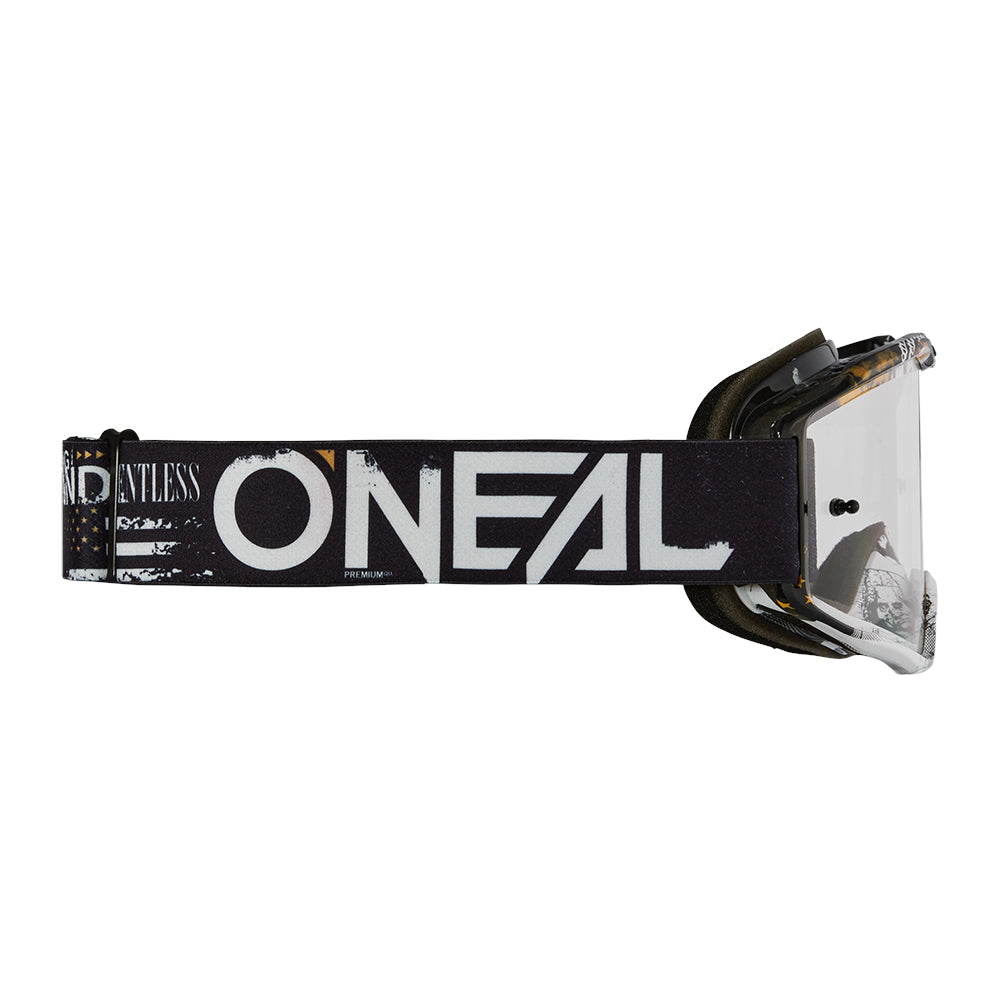 B-10 Goggle ATTACK black/white - clear