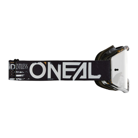 B-10 Goggle ATTACK black/white - silver mirror