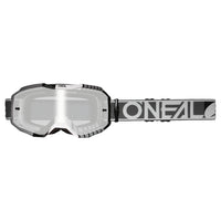 B-10 Goggle DUPLEX gray/white/black - silver mirror 