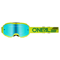 B-10 Goggle SOLID jaune fluo - bleu radium