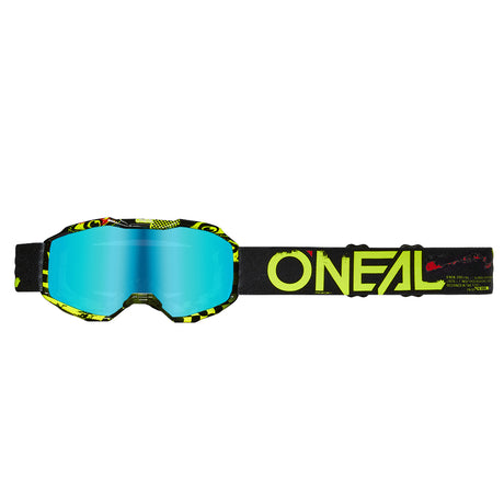 B-10 Youth Goggle ATTACK black/neon yellow - radium blue