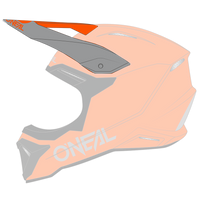 Visor 1SRS Helm SOLID orange