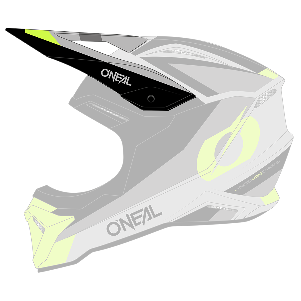 Visor 1SRS Youth Helm STREAM black/neon yellow